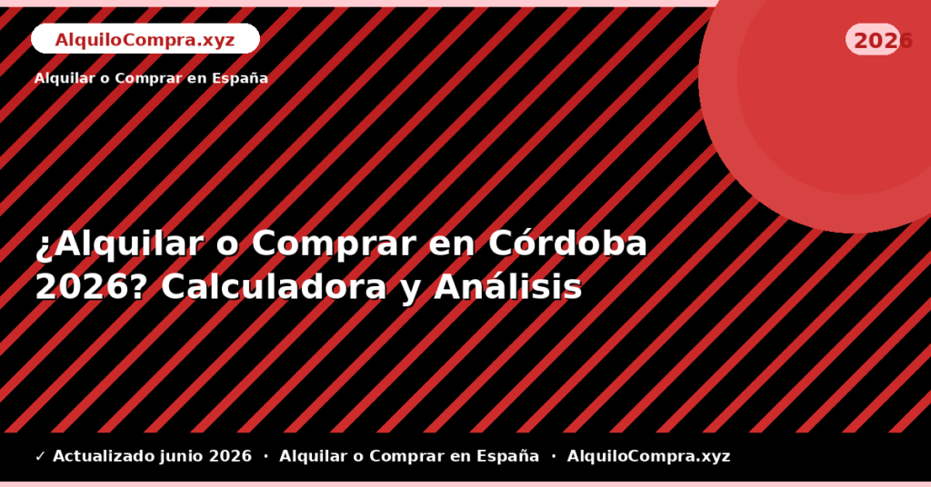 ¿Alquilar o Comprar en Córdoba? Calculadora y Análisis