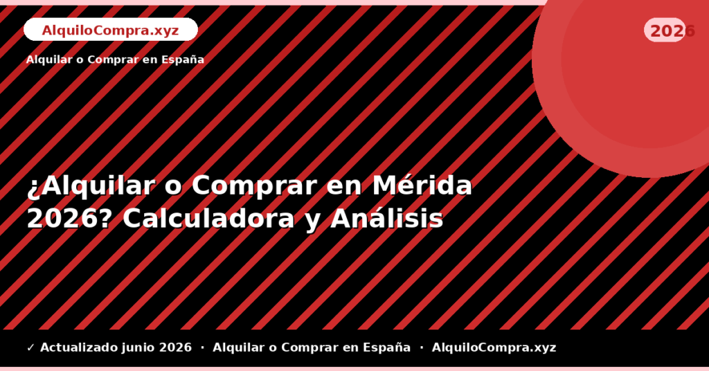 ¿Alquilar o Comprar en Mérida? Calculadora y Análisis