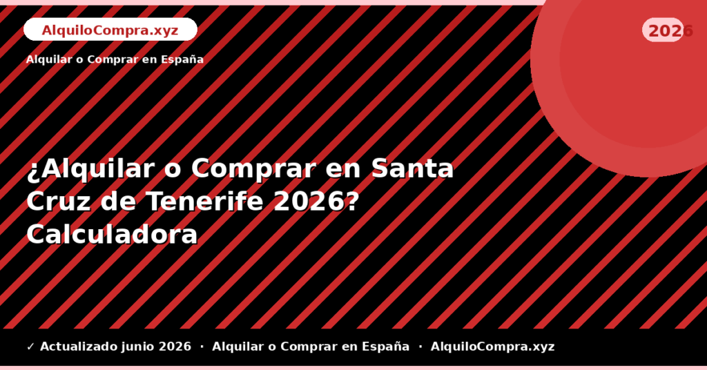 ¿Alquilar o Comprar en Santa Cruz de Tenerife? Calculadora