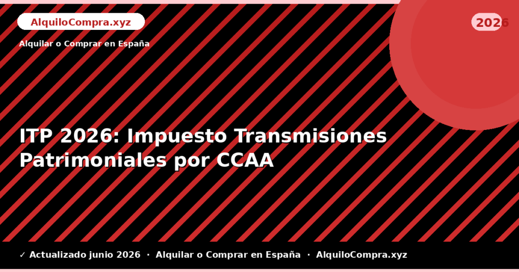 ITP: Impuesto Transmisiones Patrimoniales por CCAA