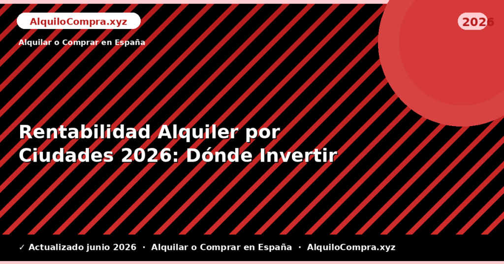 Rentabilidad Alquiler por Ciudades: Dónde Invertir